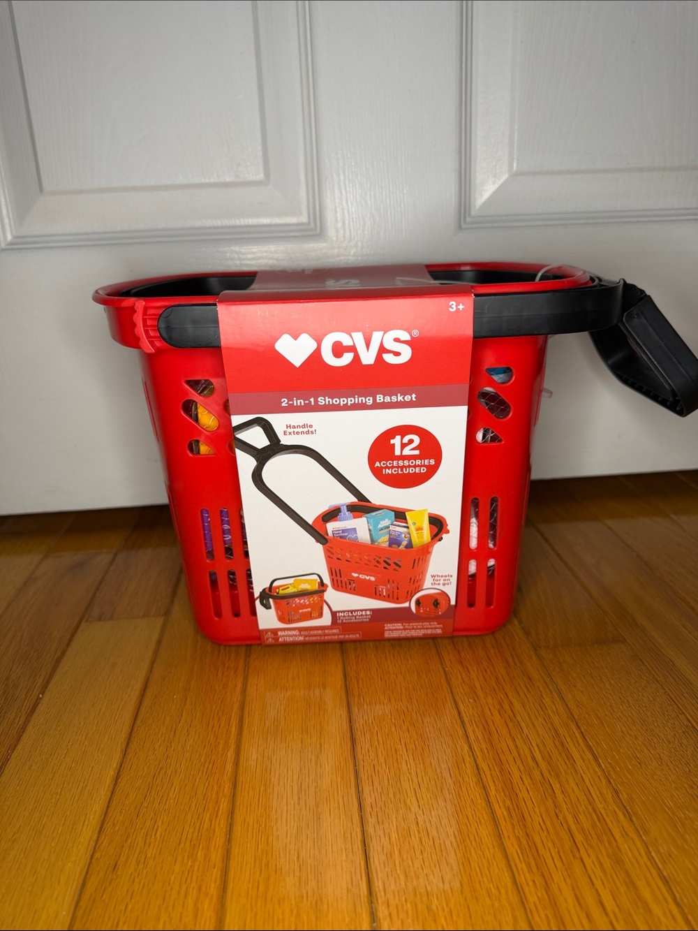 NWT CVS Red 2-in-1 Shopping Basket Toy